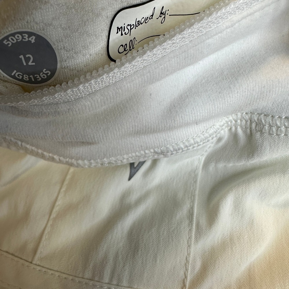 Ivivva x Lululemon Set the Pace Skort Tiered Ruffle White Skirt Shorts Girls 12 - Picture 5 of 15